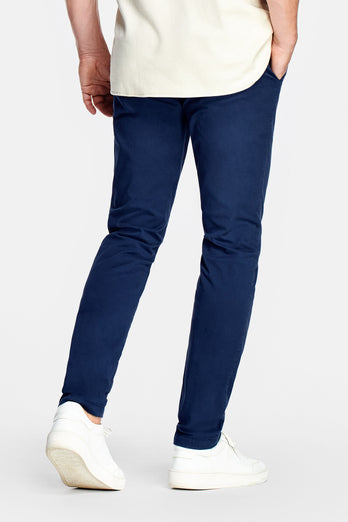 Midnights * Die Longs dark blue stretch cotton men's trousers | MR MARVIS
