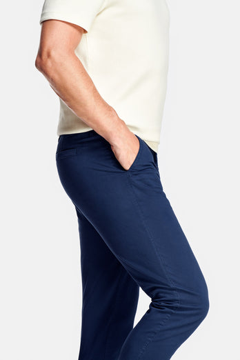 Midnights * Die Longs dark blue stretch cotton men's trousers | MR MARVIS