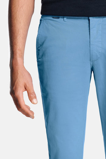 Boulevards * Die Longs mid blue stretch cotton men's trousers | MR MARVIS