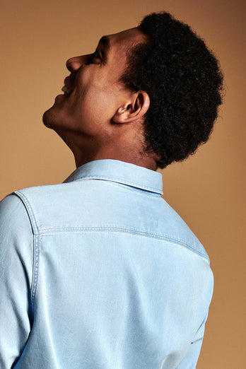 Charles * Die Denim Shirts ultra light blue men's denim shirt | MR MARVIS
