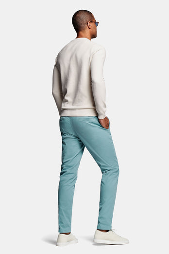 Astons * Die Longs blue green stretch cotton men's trousers | MR MARVIS