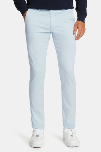 Avenues * Die Longs light blue stretch cotton men's trousers | MR MARVIS