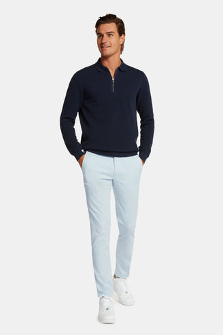Avenues * Die Longs light blue stretch cotton men's trousers | MR MARVIS