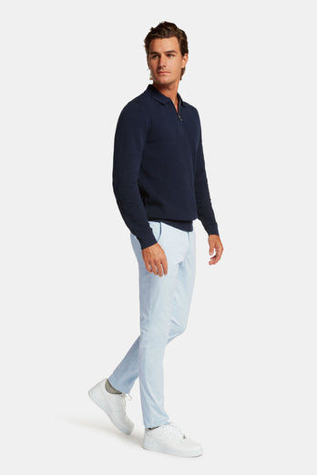 Avenues * Die Longs light blue stretch cotton men's trousers | MR MARVIS