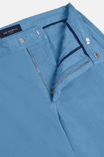 Boulevards * Die Longs mid blue stretch cotton men's trousers | MR MARVIS