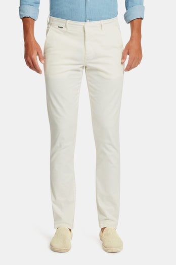 Coconuts * Die Longs off white stretch cotton men's trousers | MR MARVIS