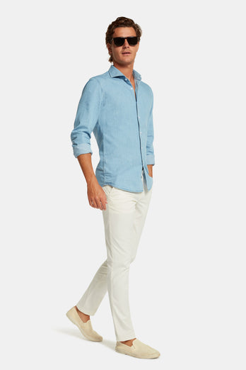 Coconuts * Die Longs off white stretch cotton men's trousers | MR MARVIS