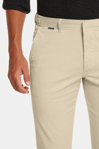 Gazettes * Die Longs beige stretch cotton men's trousers | MR MARVIS