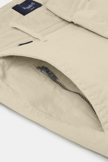 Gazettes * Die Longs beige stretch cotton men's trousers | MR MARVIS