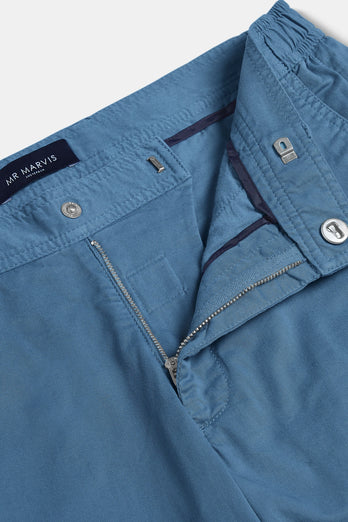 Mavericks * Die Longs blue stretch cotton men's trousers | MR MARVIS