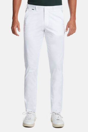 Wimbledons * Die Longs all white stretch cotton men's trousers | MR MARVIS