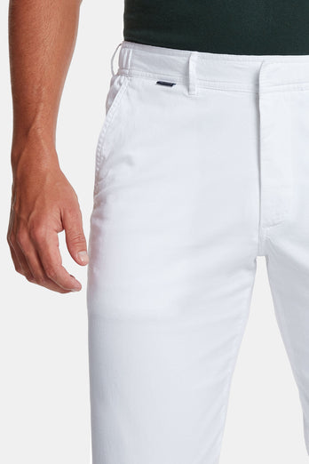 Wimbledons * Die Longs all white stretch cotton men's trousers | MR MARVIS