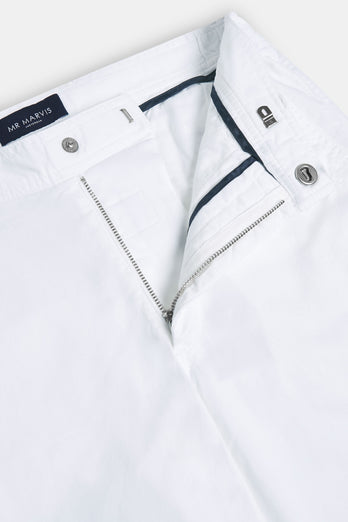Wimbledons * Die Longs all white stretch cotton men's trousers | MR MARVIS
