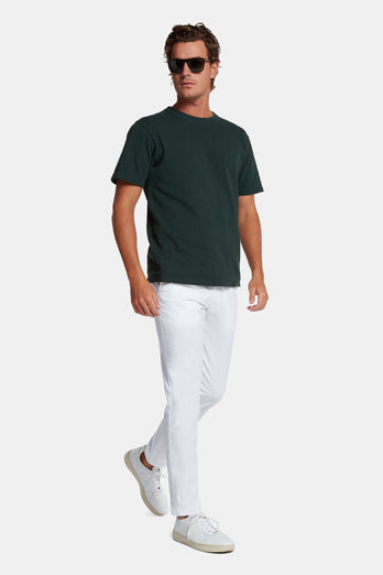 Wimbledons * Die Longs all white stretch cotton men's trousers | MR MARVIS
