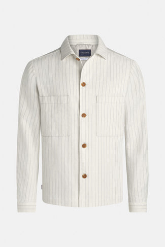 Coconuts Pinstripe * Die Linen Shacket