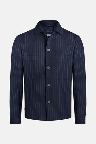 Cosmics Pinstripe * Die Linen Shacket