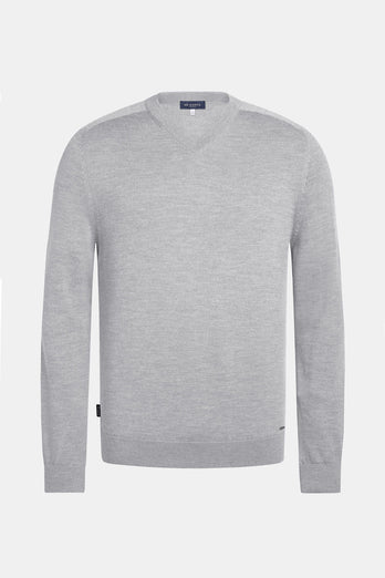 Oysters * Der Merino V-Neck Pullover