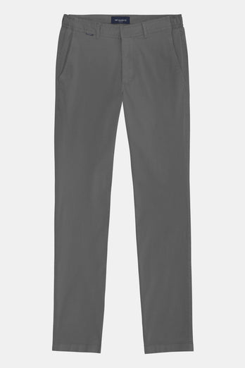 mid grey stretch cotton men's trousers | MR MARVIS