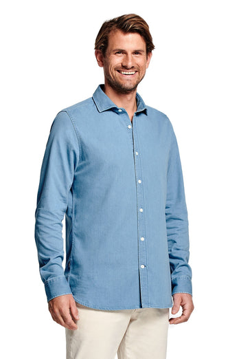 light blue men's denim shirt | MR MARVIS